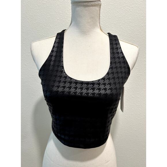 DKNY Women's Cropped Racerback Tank Black Size Medium New - Picture 1 of 9